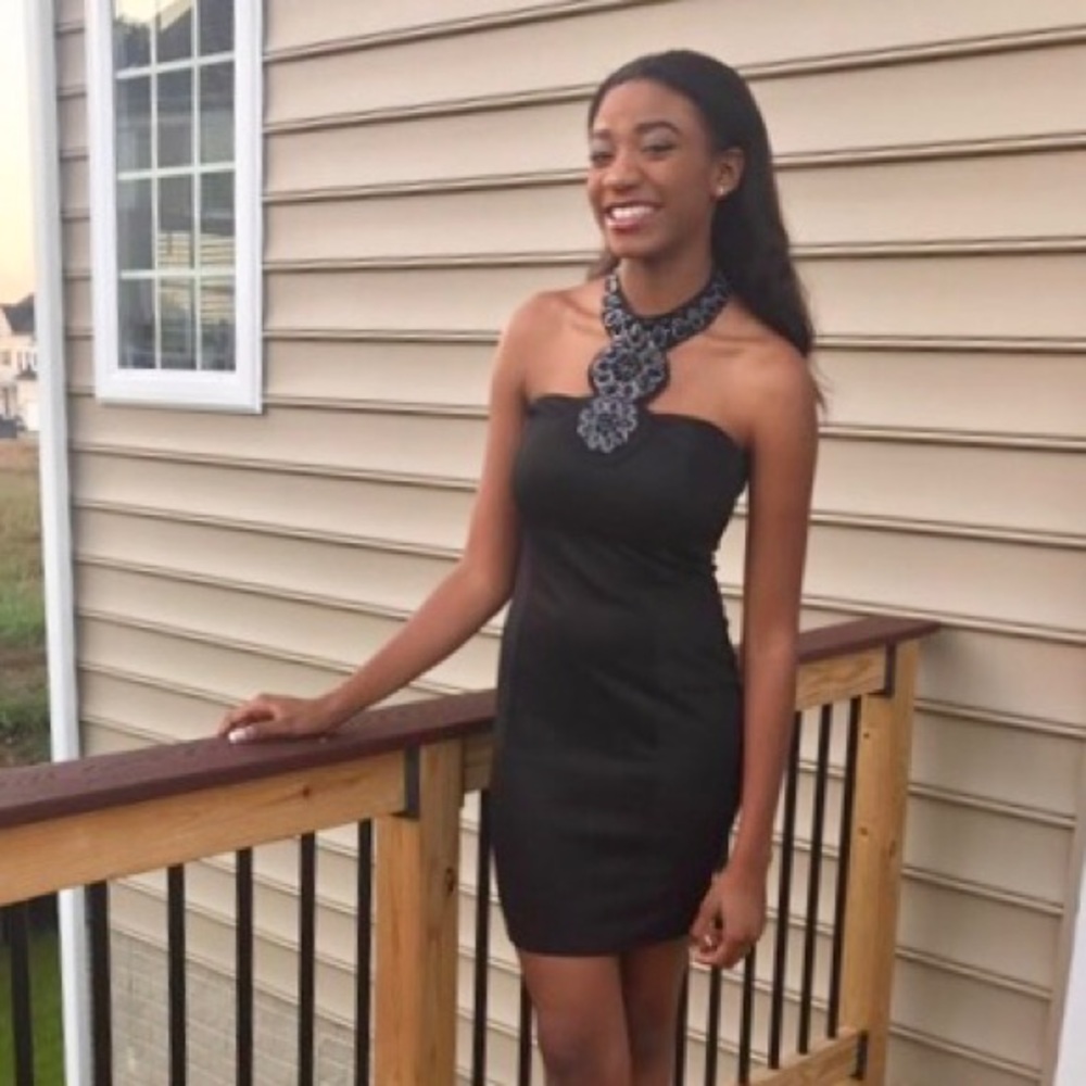 beaded halter formal dress